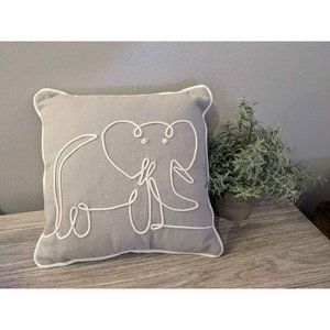 Small decorative elephant pillow for nursery